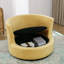 Fauteuil demi-tonneau pivotant avec rangement caché Chenille-1996722037