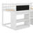 Low Loft Bed With Rolling Desk, Shelf And Drawers-708746881