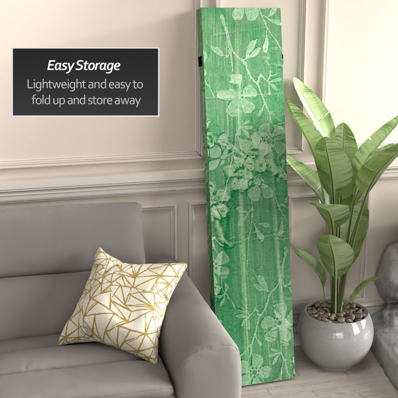 Ravello 3 Panel Room Divider, Green
