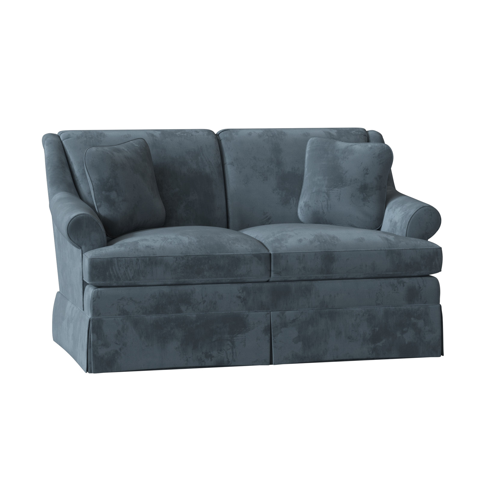 Connor 59'' Upholstered Loveseat, Aberdeen 22 Blue Velvet, No