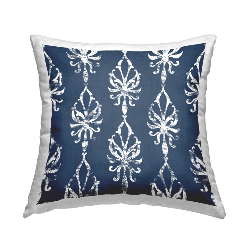 Polyester Throw Square Pillow Cover & Insert, Blue