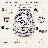 Splat Collection 11" Squat Teardrop Ceramic Decorative Table Vase, White & Marine Blue
