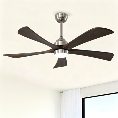 52" Natural Wood Ceiling Fan Light with Remote