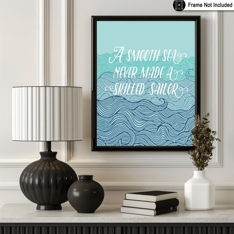 Une mer lisse, Sans cadre, Affiche, H 16 po x l 20 po