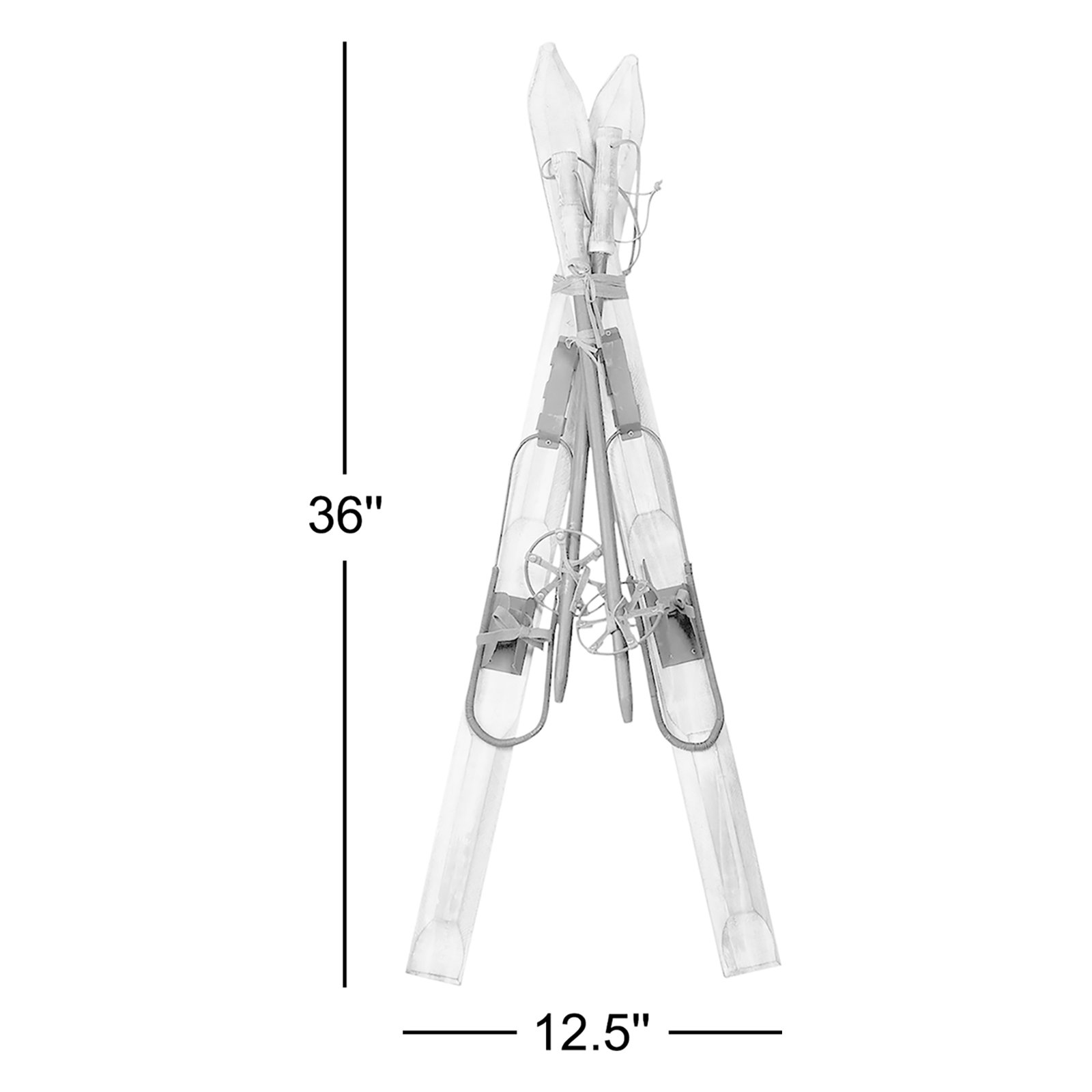 Decorative Pair of Skis and Poles 36"H