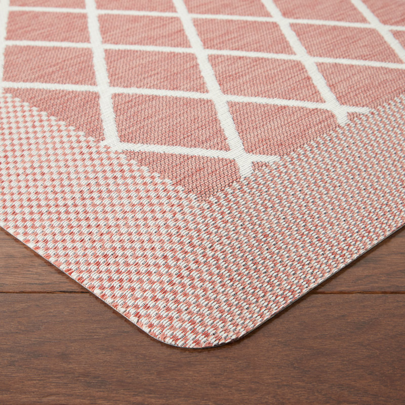 Tapis de cuisine Martha Stewart, Rouge, Rectangle 1 pi 7,6 po x 2 pi 8 po