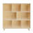 Pine Wood, 8 Storage Cabinet, Office And Craft Room, 120lbs Load Capacity, Solid Back Panel Organizer, Books, Decor Boxes, , Optimized Compartment Design, Vertical Build, Optional