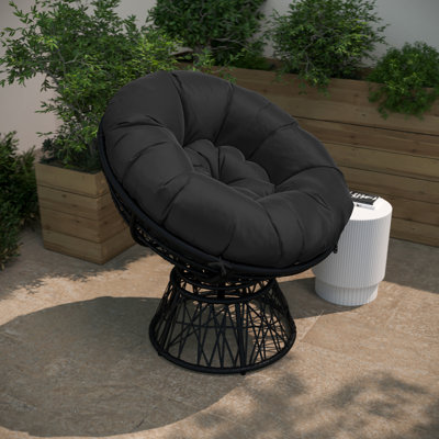 Chaise de patio pivotante avec coussin Tarquin