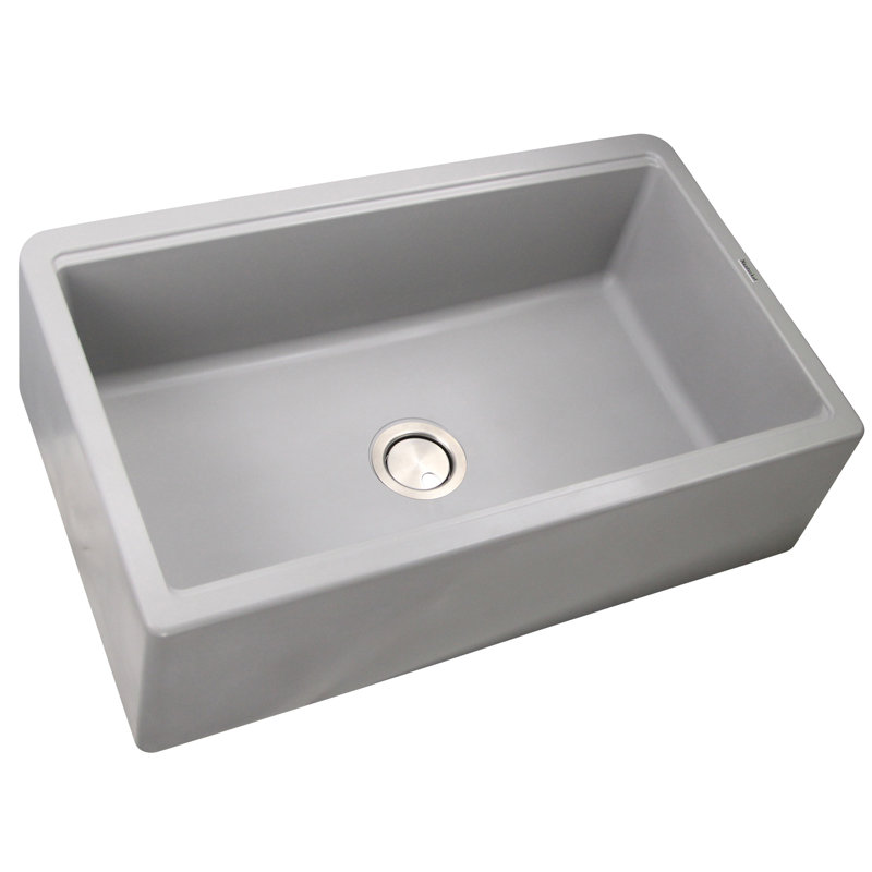 Plymouth 33'' L Single Basin Kitchen Sink, Gray
