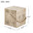 Outdoor Wood Grain Square MGO Side Table With Simulated Braided Cord – Indoor Retro End Table For Home & Patio Decor
