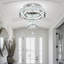 D15''x H13''2 niveaux argenté lustre de plafond en cristal goutte de pluie éclairage de température réglable pour le salon