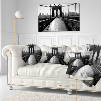 Coussin Dark Brooklyn Bridge - Cityscape