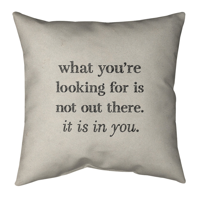 Coussin à la main, 16 po x 1 po, Gris / noir, Housse de coussin seulement - sans coussin