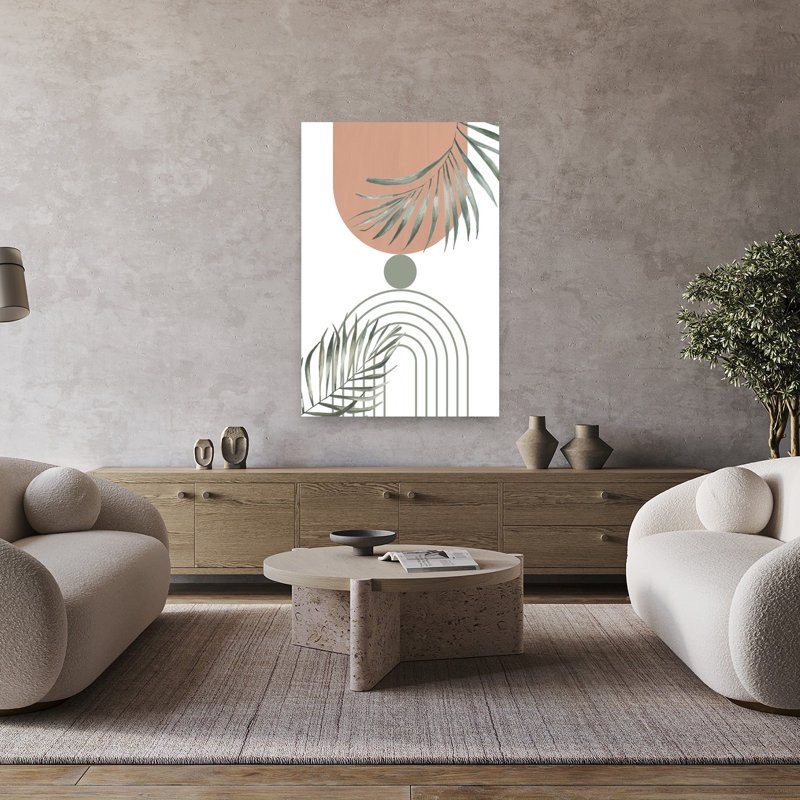 " Abstract Botanical Arches Abstract Contemporary Minimalist Wall Art Print " Print, H 48 po x l 32 po