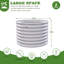 Anleolife Lot de 2 bacs de jardin ronds en acier galvanisé 90 x 60 cm, blancs-33260516-214590699