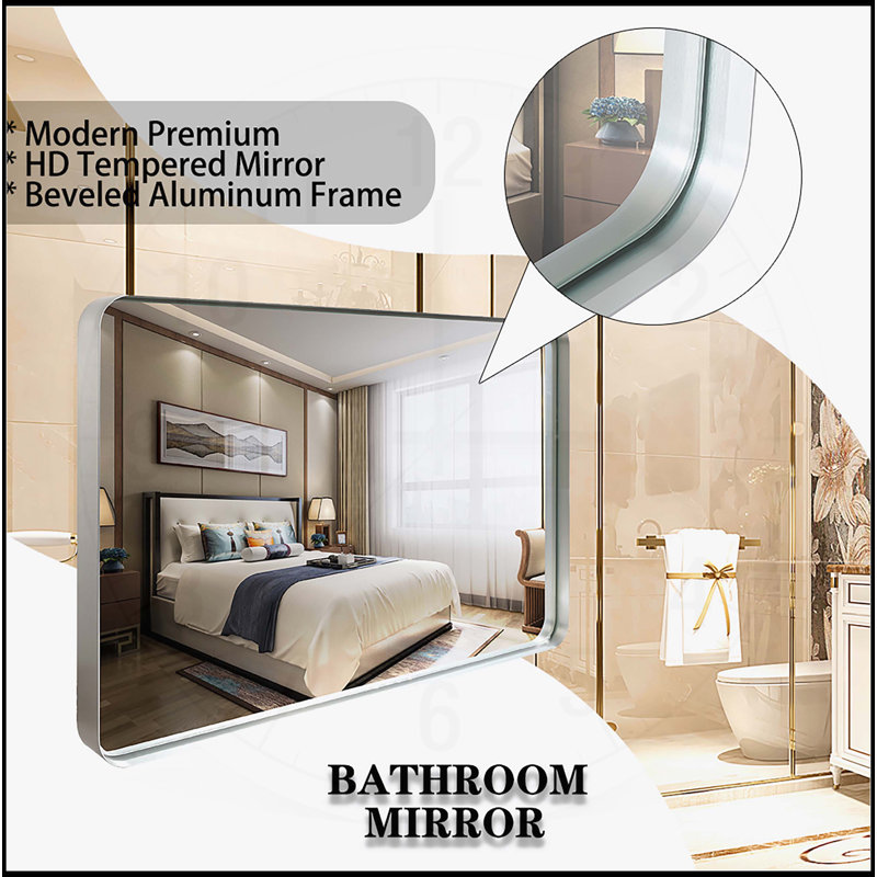 Miroir mural brillant, 29,92 po x 39,76 po