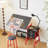 Drafting Table Red With Stool