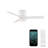 Axis 3 - Blade Indoor/Outdoor Smart Flush Mount Ceiling Fan with Remote Control and LED Light Kit Included, Works With Alexa and iOS / Android App-104550579-50618017-50618019