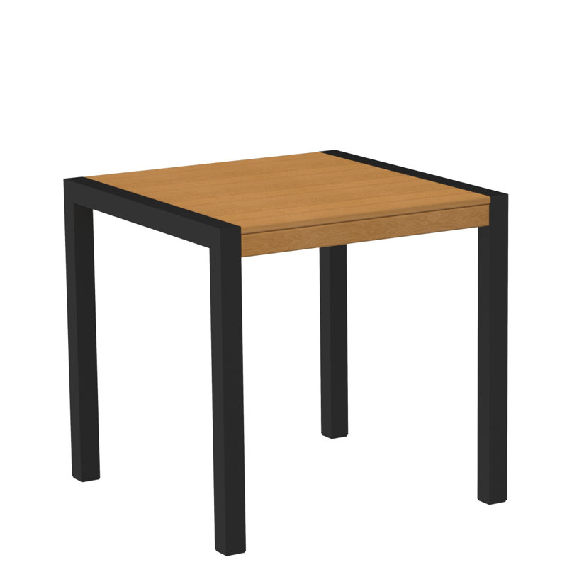 Table de salle à manger POLYWOOD MOD, Noir texturé, Bleu pacifique, L 29,75 po x P 29,75 po
