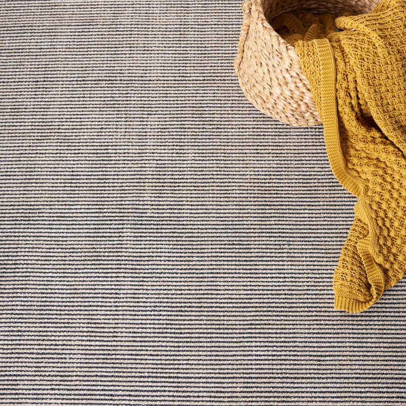 Elliza Hand Loomed Performance Striped Rug, Square 6'