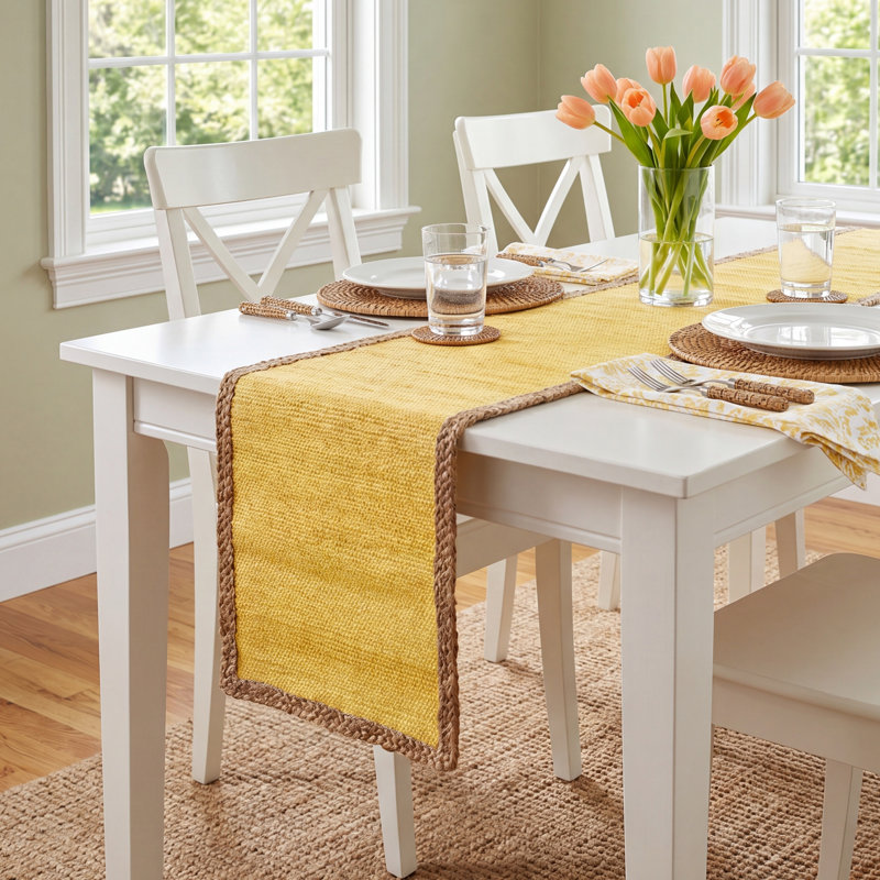Gallia Bordered Table Runner