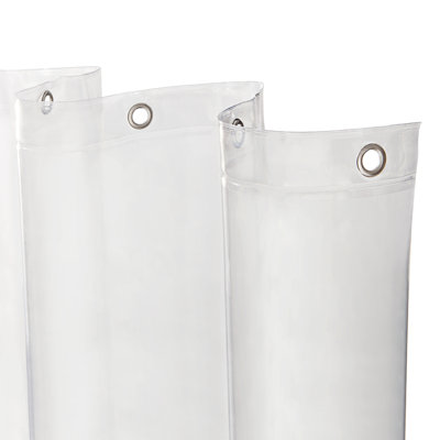 Bath Solutions by Kenney Microban Heavy-Weight Clear PEVA Shower Curtain Liner 70" W x 72" H, 4-Pack