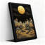 Tableau sur toile de style chinois « Paysage de lune dorée » (lot de 1)-1848169865