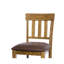 Ensemble de 2 chaises tabouret Fori, sièges en similicuir, pieds brun clair