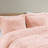 King/ King Shaggy Fur Comforter - Warm, , Blush Soft Reverse