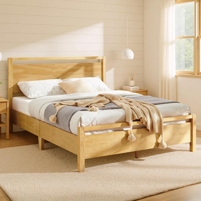 Ensemble de chambre à coucher 3 pièces Boho Rattan Design, Grand