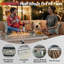 Ensemble de conversation pour l'extérieur avec rangement, ensembles de mobilier de patio en osier 7 pièces, ensemble de conversation modulaire pour 5 personnes avec coussins, mobilier d'extérieur et de patio, noir-2095022371