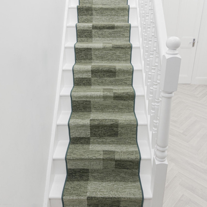 Stair Runner Geometric Area Rug, Runner 120 x 450 cm