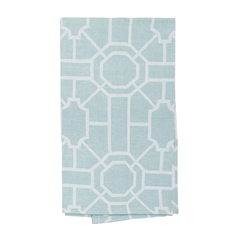 Cotton Embroidered Dish Cloth Kitchen Towel, Sea Glass