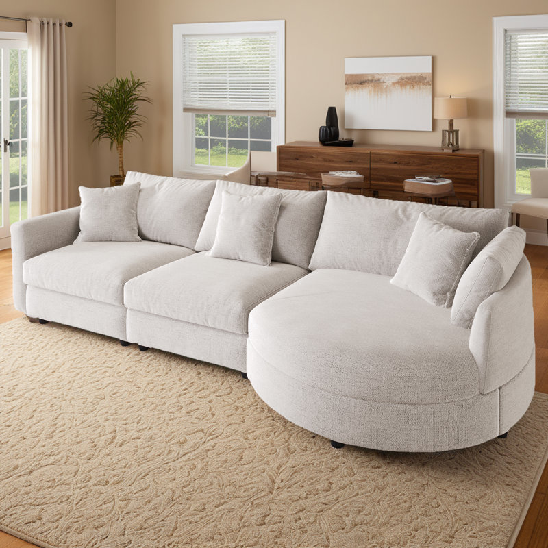 Canapé modulaire 3 pièces 107,8 po Chenille