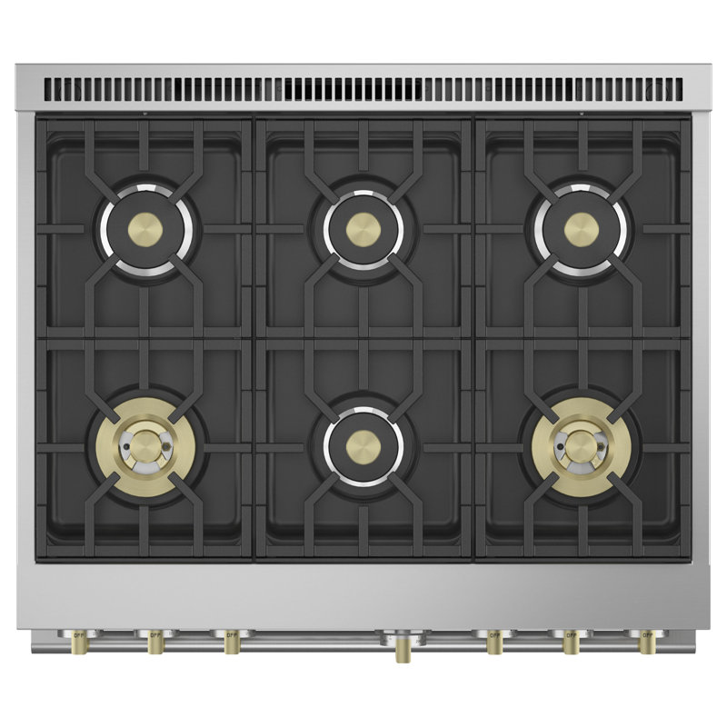 Monogram 36" Professional Range With 6 Burners, Natural Gas, 6.2 cu ft