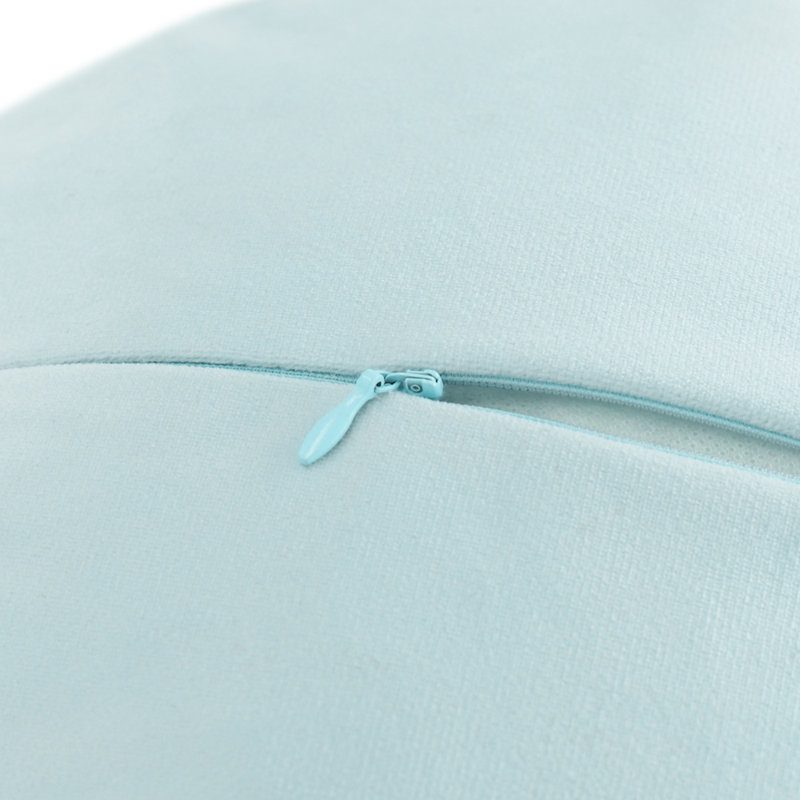 Housse de coussin décorative 3D faite à la main avec pivoine 3D, Bleu ciel