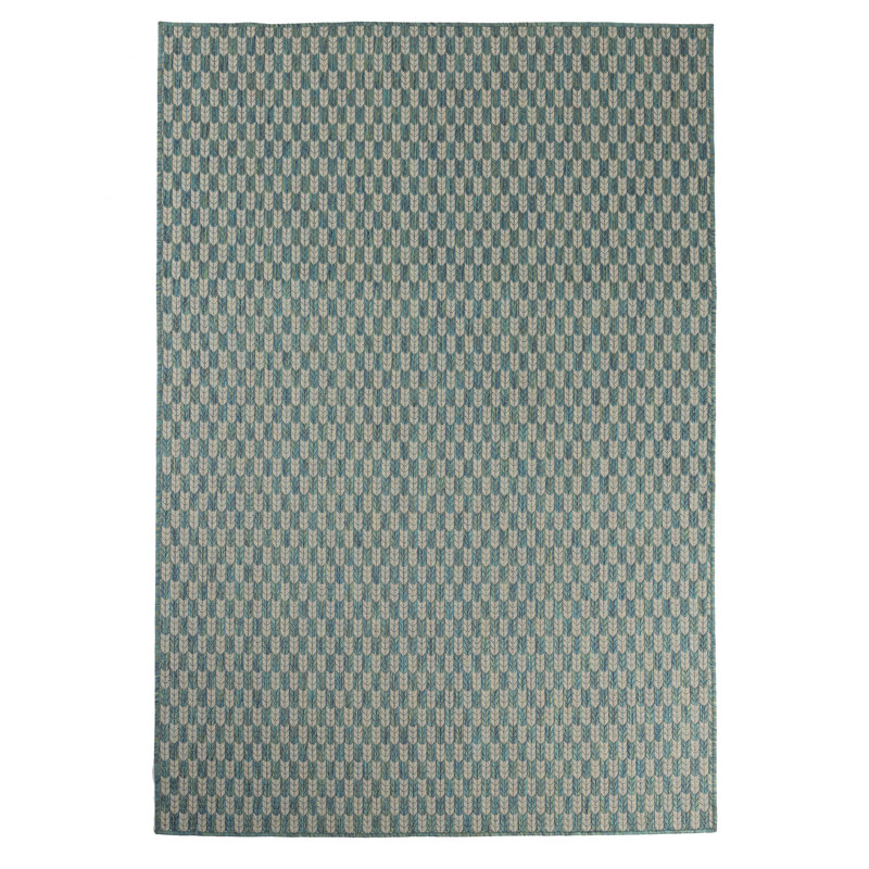 Tapis d'extérieur de qualité supérieure en polypropylène à motif géométrique, Rectangle 2 pi x 3 pi