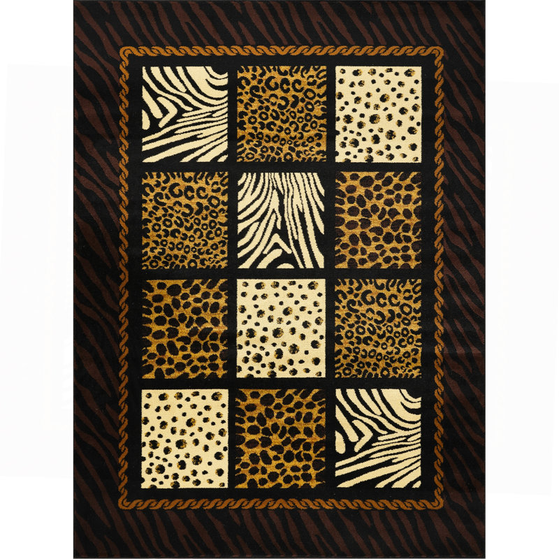 Tapis multicolore, Rectangle 7 pi 10 po x 10 pi 3 po