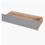 Lit simple avec escalier et deux tiroirs de rangement (gris)-1733562759