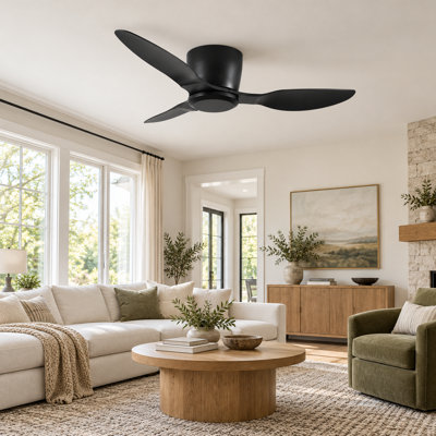 Flush Mount Ceiling Fan Without Light