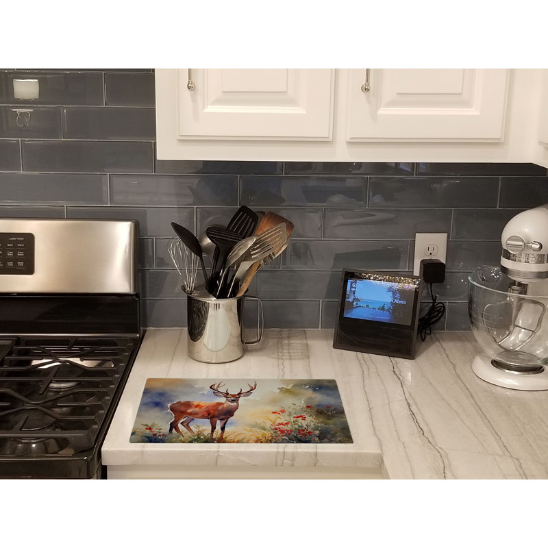 Deer Glass Cutting Board Large