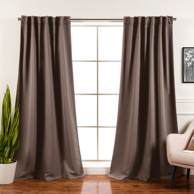 Bantam Solid Blackout Thermal Rod Pocket Curtain Panels