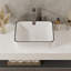 Lavabo de salle de bain rectangulaire en porcelaine vitrifiée 16 po x 12 po Deervalley