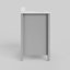 Meuble-lavabo simple 36 po Scalloped - gris clair - avec plateau - boutons dorés-1938036699-1938036695