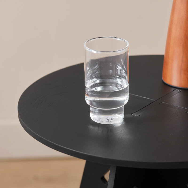 Matrim Solid Wood End Table, Black
