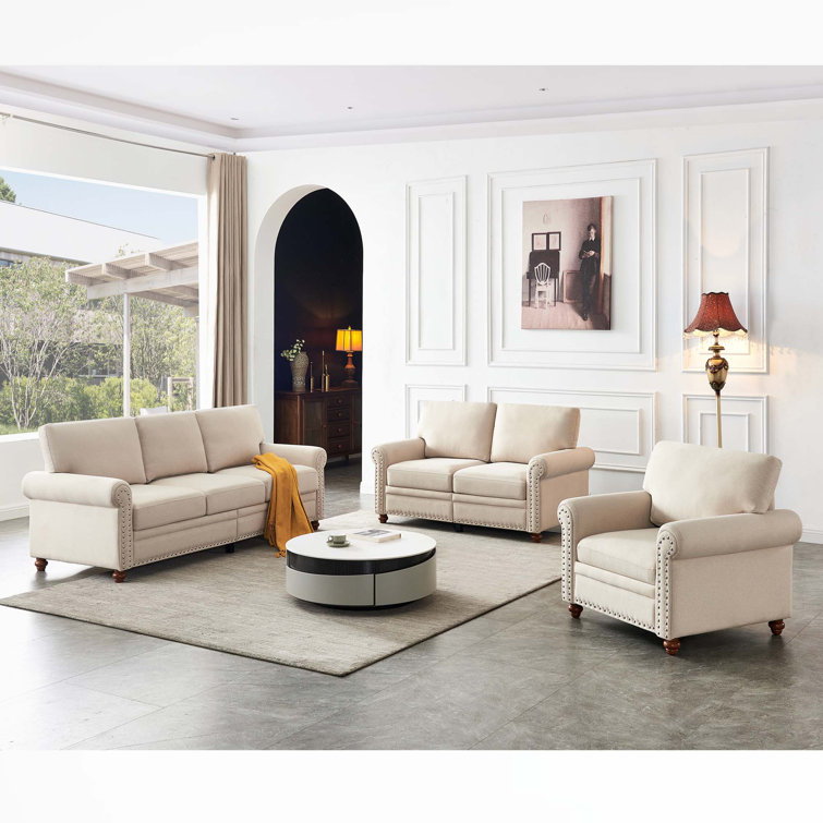 3-Piece Living Room Sofa Set