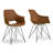 Marilyn 18.5'' H Faux Leather Upholstered Metal Armchair
