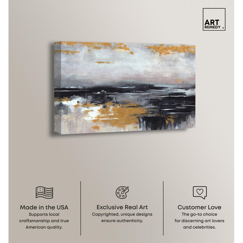 Glowing Water Abstract Gallery Wrapped Canvas Art Print, 15" x 10"