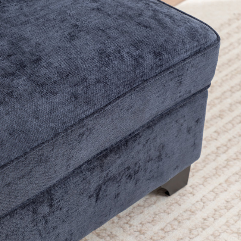 Chaise sans accoudoirs Bennett, Bleu