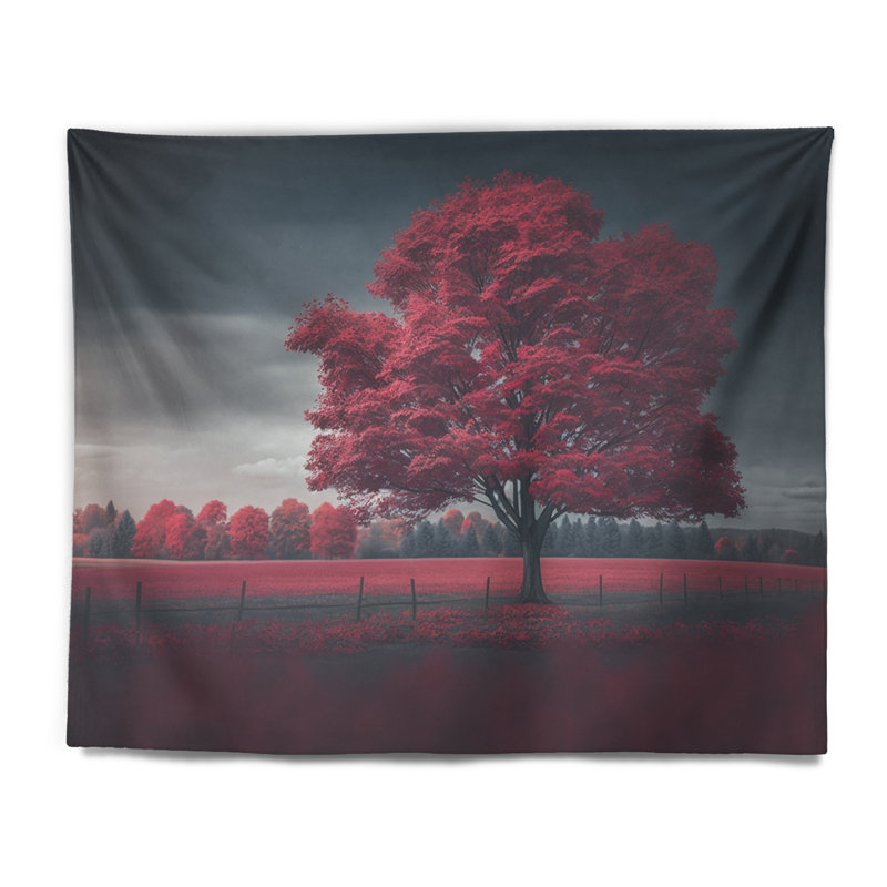 Tapisserie en polyester avec des punaises, H 50 po x l 60 po
